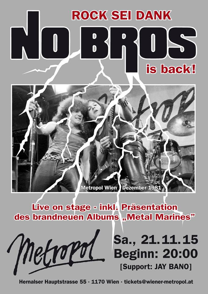 Plakat NO BROS Metropol Wien 21 Nov 2015